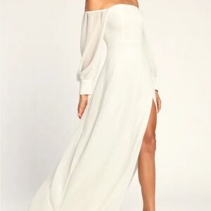 Lulu's White Long Sleeve Dress